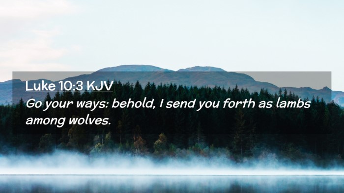 Picture 02 - Luke 10:3 KJV Desktop Wallpaper - Go your ways: behold, I send you forth as lambs - Desktop Bible Verse Wallpaper