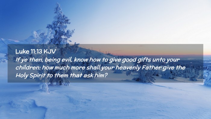 Picture 02 - Luke 11:13 KJV Desktop Wallpaper - If ye then, being evil, know how to give good - Desktop Bible Verse Wallpaper
