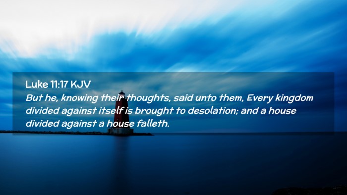 Picture 02 - Luke 11:17 KJV Desktop Wallpaper - But he, knowing their thoughts, said unto them, - Desktop Bible Verse Wallpaper