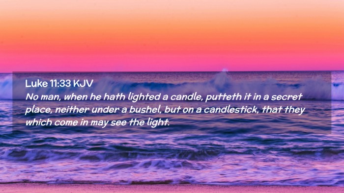 Picture 02 - Luke 11:33 KJV Desktop Wallpaper - No man, when he hath lighted a candle, putteth it - Desktop Bible Verse Wallpaper