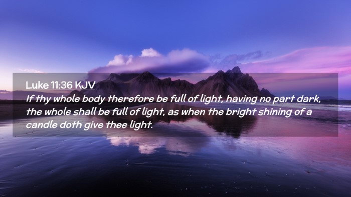 Picture 02 - Luke 11:36 KJV Desktop Wallpaper - If thy whole body therefore be full of light, - Desktop Bible Verse Wallpaper