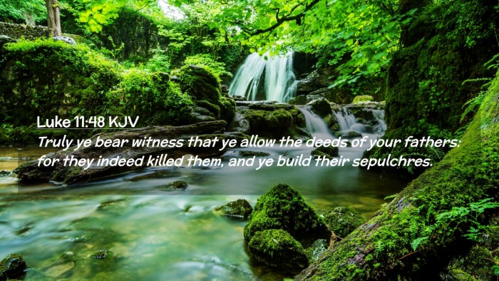 Picture 02 - Luke 11:48 KJV Desktop Wallpaper - Truly ye bear witness that ye allow the deeds of - Desktop Bible Verse Wallpaper