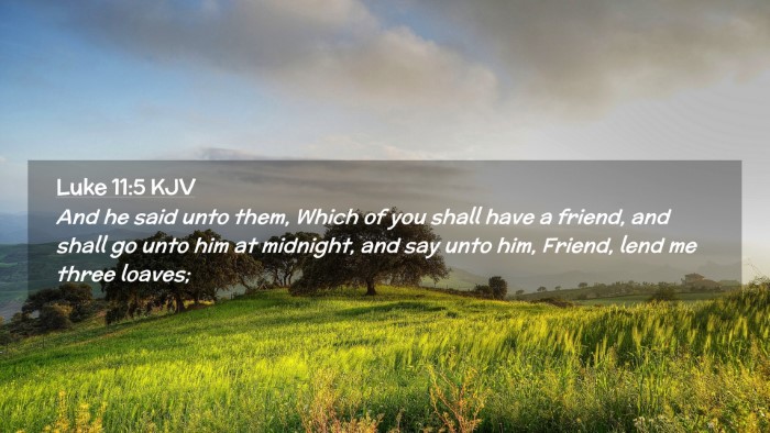 Picture 02 - Luke 11:5 KJV Desktop Wallpaper - And he said unto them, Which of you shall have a - Desktop Bible Verse Wallpaper