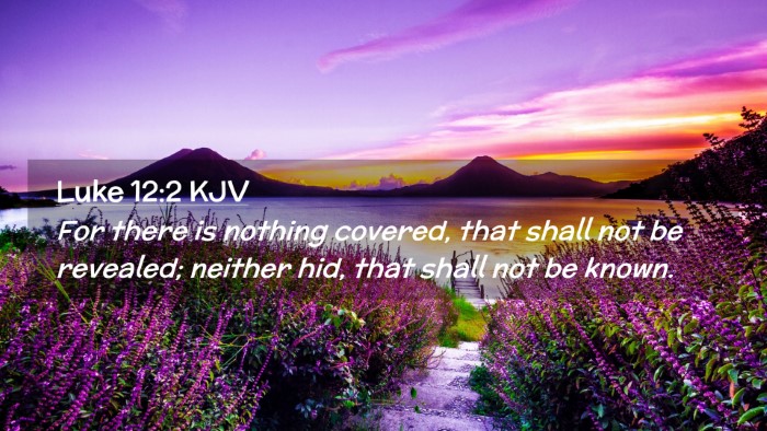 Picture 02 - Luke 12:2 KJV Desktop Wallpaper - For there is nothing covered, that shall not be - Desktop Bible Verse Wallpaper