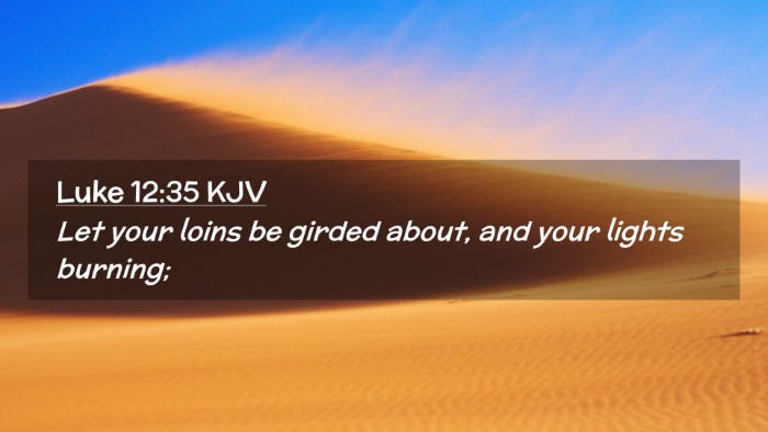 Picture 02 - Luke 12:35 KJV Desktop Wallpaper - Let your loins be girded about, and your lights - Desktop Bible Verse Wallpaper