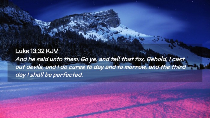 Picture 02 - Luke 13:32 KJV Desktop Wallpaper - And he said unto them, Go ye, and tell that fox, - Desktop Bible Verse Wallpaper