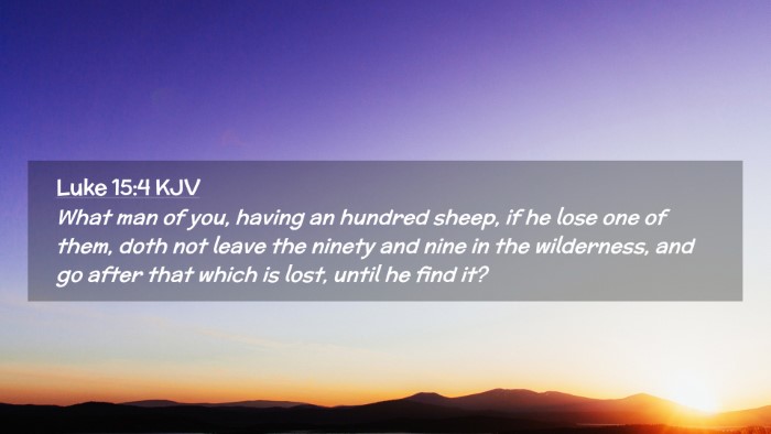Picture 02 - Luke 15:4 KJV Desktop Wallpaper - What man of you, having an hundred sheep, if he - Desktop Bible Verse Wallpaper