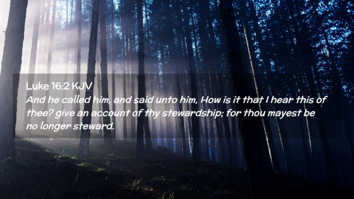 Picture 02 - Luke 16:2 KJV Desktop Wallpaper - And he called him, and said unto him, How is it - Desktop Bible Verse Wallpaper