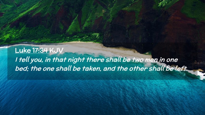 Picture 02 - Luke 17:34 KJV Desktop Wallpaper - I tell you, in that night there shall be two men - Desktop Bible Verse Wallpaper