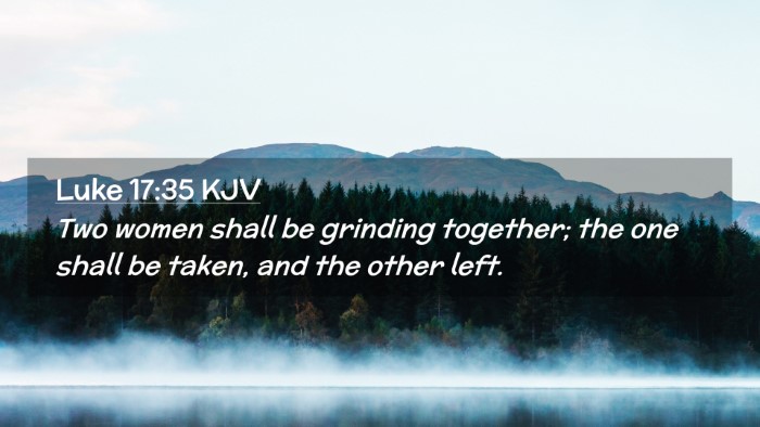 Picture 02 - Luke 17:35 KJV Desktop Wallpaper - Two women shall be grinding together; the one - Desktop Bible Verse Wallpaper