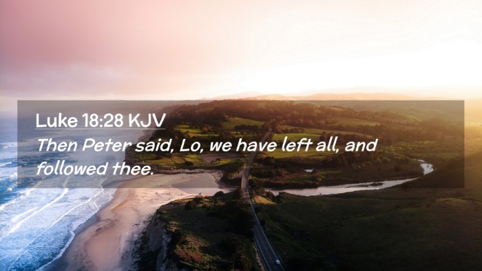 Picture 02 - Luke 18:28 KJV Desktop Wallpaper - Then Peter said, Lo, we have left all, and - Desktop Bible Verse Wallpaper