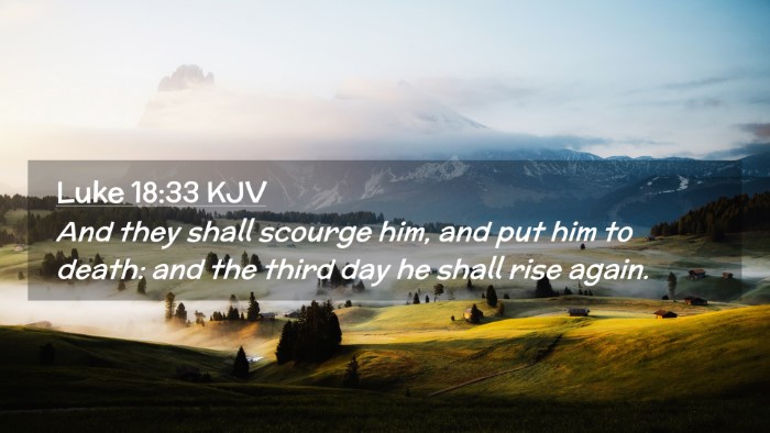 Picture 02 - Luke 18:33 KJV Desktop Wallpaper - And they shall scourge him, and put him to death: - Desktop Bible Verse Wallpaper