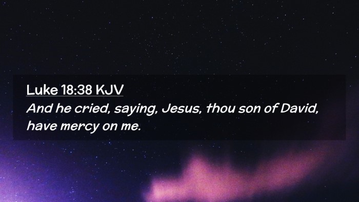 Picture 02 - Luke 18:38 KJV Desktop Wallpaper - And he cried, saying, Jesus, thou son of David, - Desktop Bible Verse Wallpaper
