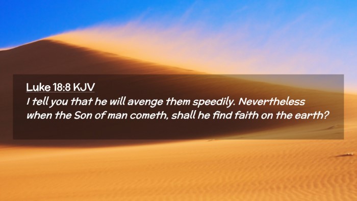 Picture 02 - Luke 18:8 KJV Desktop Wallpaper - I tell you that he will avenge them speedily. - Desktop Bible Verse Wallpaper