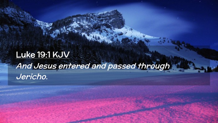 Picture 02 - Luke 19:1 KJV Desktop Wallpaper - And Jesus entered and passed through - Desktop Bible Verse Wallpaper