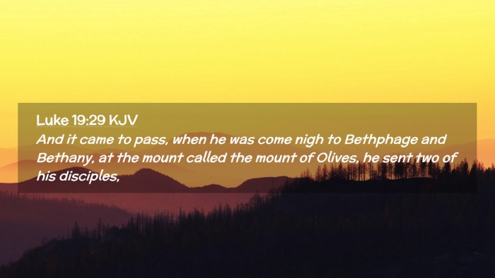 Picture 02 - Luke 19:29 KJV Desktop Wallpaper - And it came to pass, when he was come nigh to - Desktop Bible Verse Wallpaper