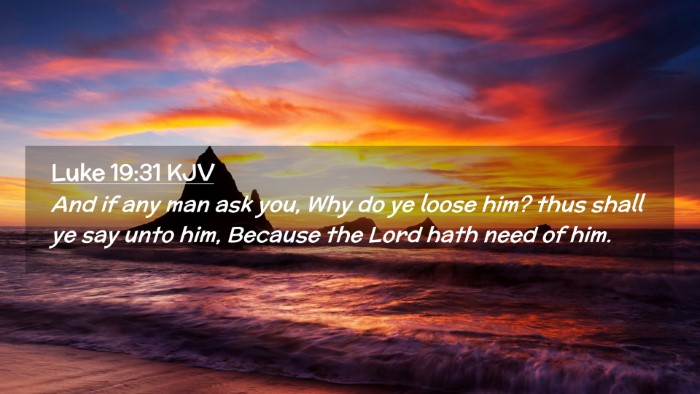 Picture 02 - Luke 19:31 KJV Desktop Wallpaper - And if any man ask you, Why do ye loose him? thus - Desktop Bible Verse Wallpaper