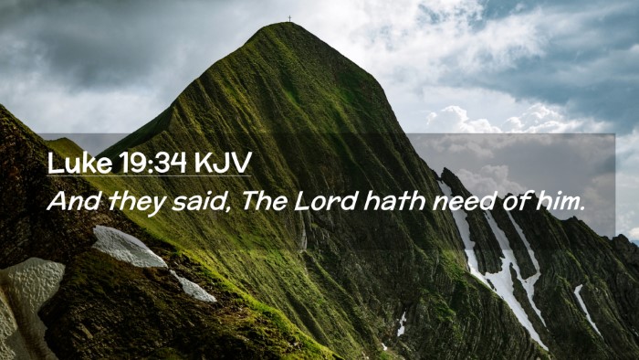 Picture 02 - Luke 19:34 KJV Desktop Wallpaper - And they said, The Lord hath need of - Desktop Bible Verse Wallpaper
