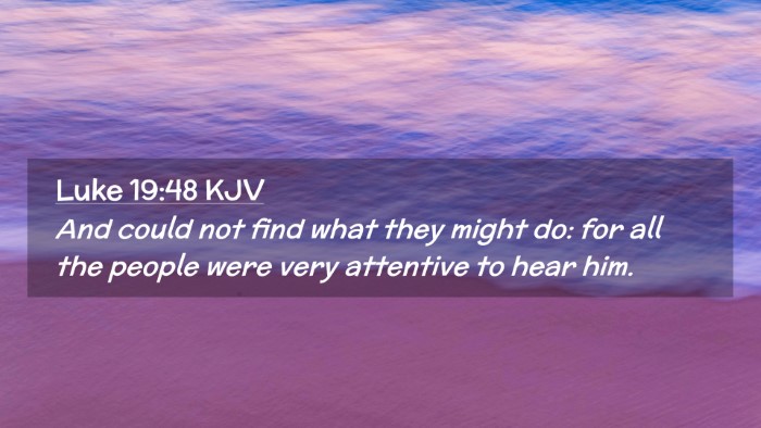 Picture 02 - Luke 19:48 KJV Desktop Wallpaper - And could not find what they might do: for all - Desktop Bible Verse Wallpaper