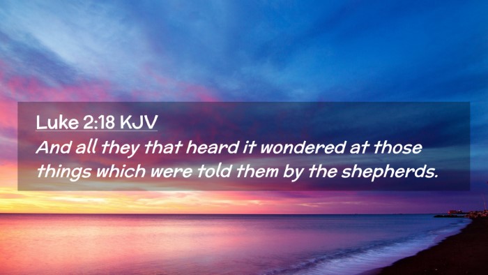 Picture 02 - Luke 2:18 KJV Desktop Wallpaper - And all they that heard it wondered at those - Desktop Bible Verse Wallpaper