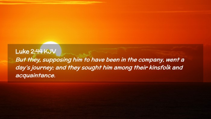 Picture 02 - Luke 2:44 KJV Desktop Wallpaper - But they, supposing him to have been in the - Desktop Bible Verse Wallpaper
