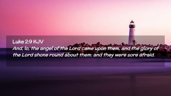 Picture 02 - Luke 2:9 KJV Desktop Wallpaper - And, lo, the angel of the Lord came upon them, - Desktop Bible Verse Wallpaper