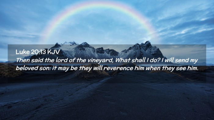 Picture 02 - Luke 20:13 KJV Desktop Wallpaper - Then said the lord of the vineyard, What shall I - Desktop Bible Verse Wallpaper