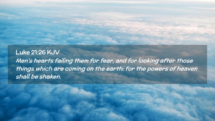 Picture 02 - Luke 21:26 KJV Desktop Wallpaper - Men's hearts failing them for fear, and for - Desktop Bible Verse Wallpaper