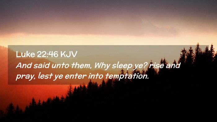 Picture 02 - Luke 22:46 KJV Desktop Wallpaper - And said unto them, Why sleep ye? rise and pray, - Desktop Bible Verse Wallpaper