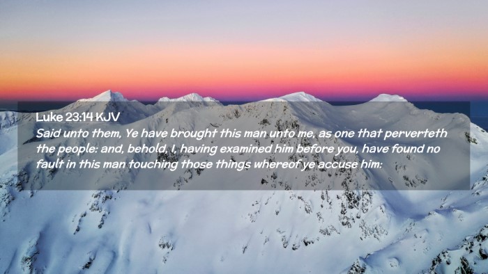 Picture 02 - Luke 23:14 KJV Desktop Wallpaper - Said unto them, Ye have brought this man unto me, - Desktop Bible Verse Wallpaper