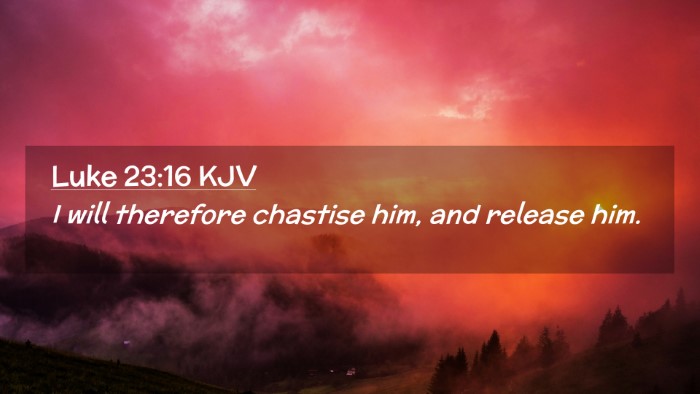 Picture 02 - Luke 23:16 KJV Desktop Wallpaper - I will therefore chastise him, and release - Desktop Bible Verse Wallpaper