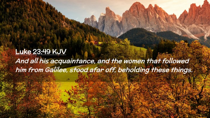 Picture 02 - Luke 23:49 KJV Desktop Wallpaper - And all his acquaintance, and the women that - Desktop Bible Verse Wallpaper