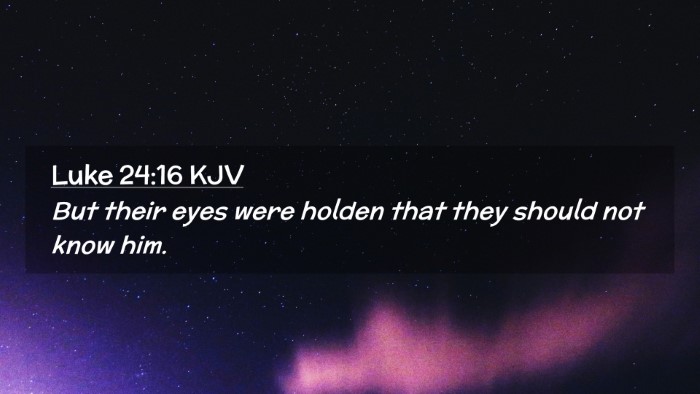 Picture 02 - Luke 24:16 KJV Desktop Wallpaper - But their eyes were holden that they should not - Desktop Bible Verse Wallpaper