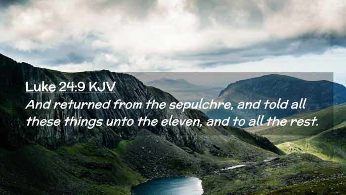 Picture 02 - Luke 24:9 KJV Desktop Wallpaper - And returned from the sepulchre, and told all - Desktop Bible Verse Wallpaper