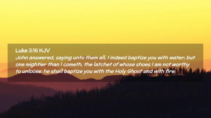 Picture 02 - Luke 3:16 KJV Desktop Wallpaper - John answered, saying unto them all, I indeed - Desktop Bible Verse Wallpaper