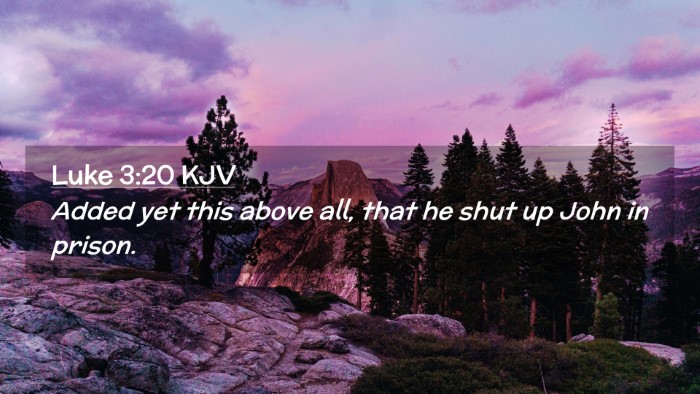 Picture 02 - Luke 3:20 KJV Desktop Wallpaper - Added yet this above all, that he shut up John in - Desktop Bible Verse Wallpaper