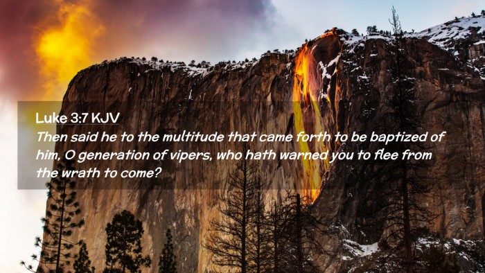Picture 02 - Luke 3:7 KJV Desktop Wallpaper - Then said he to the multitude that came forth to - Desktop Bible Verse Wallpaper