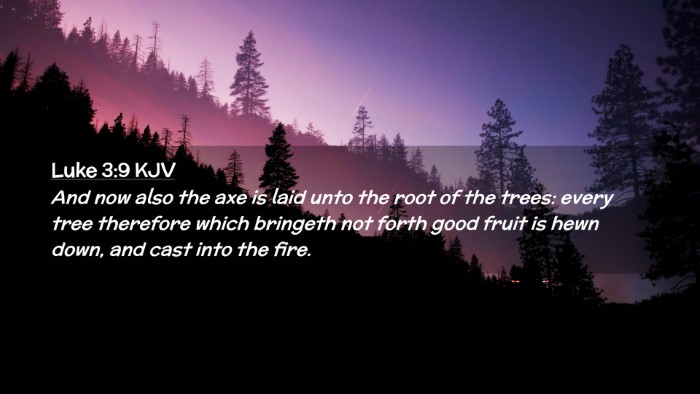 Picture 02 - Luke 3:9 KJV Desktop Wallpaper - And now also the axe is laid unto the root of the - Desktop Bible Verse Wallpaper