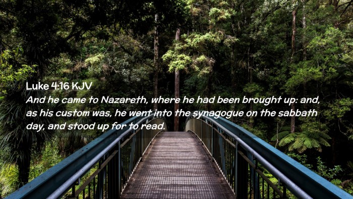 Picture 02 - Luke 4:16 KJV Desktop Wallpaper - And he came to Nazareth, where he had been - Desktop Bible Verse Wallpaper