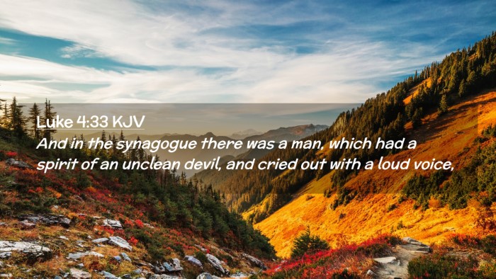 Picture 02 - Luke 4:33 KJV Desktop Wallpaper - And in the synagogue there was a man, which had a - Desktop Bible Verse Wallpaper