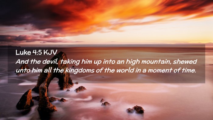 Picture 02 - Luke 4:5 KJV Desktop Wallpaper - And the devil, taking him up into an high - Desktop Bible Verse Wallpaper
