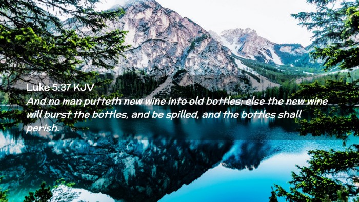 Picture 02 - Luke 5:37 KJV Desktop Wallpaper - And no man putteth new wine into old bottles; - Desktop Bible Verse Wallpaper
