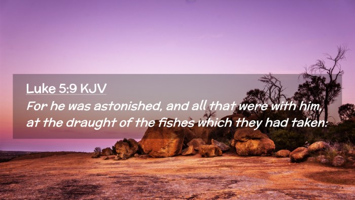 Picture 02 - Luke 5:9 KJV Desktop Wallpaper - For he was astonished, and all that were with - Desktop Bible Verse Wallpaper
