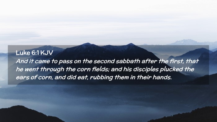 Picture 02 - Luke 6:1 KJV Desktop Wallpaper - And it came to pass on the second sabbath after - Desktop Bible Verse Wallpaper