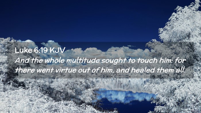 Picture 02 - Luke 6:19 KJV Desktop Wallpaper - And the whole multitude sought to touch him: for - Desktop Bible Verse Wallpaper