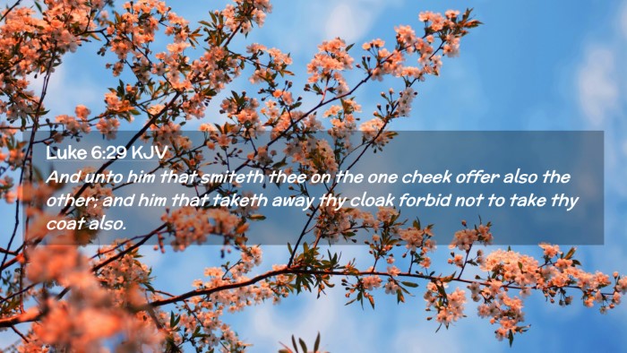 Picture 02 - Luke 6:29 KJV Desktop Wallpaper - And unto him that smiteth thee on the one cheek - Desktop Bible Verse Wallpaper