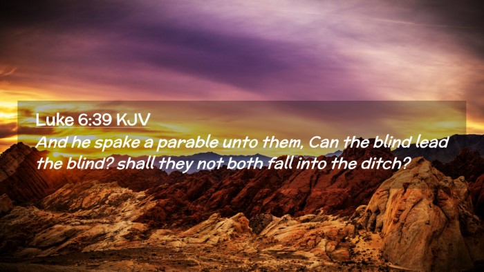 Picture 02 - Luke 6:39 KJV Desktop Wallpaper - And he spake a parable unto them, Can the blind - Desktop Bible Verse Wallpaper