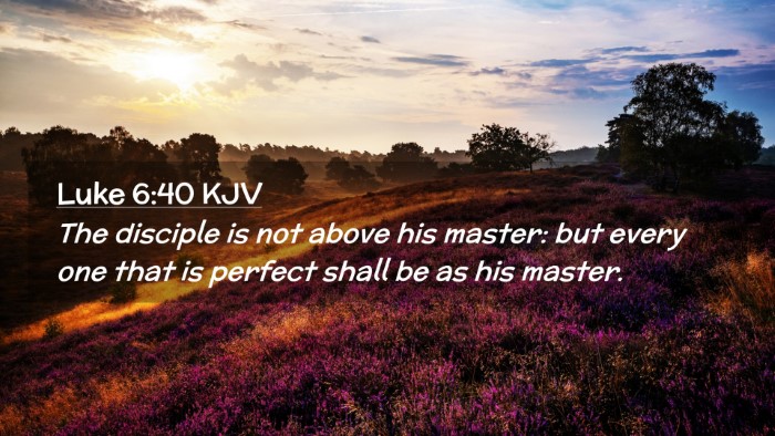 Picture 02 - Luke 6:40 KJV Desktop Wallpaper - The disciple is not above his master: but every - Desktop Bible Verse Wallpaper