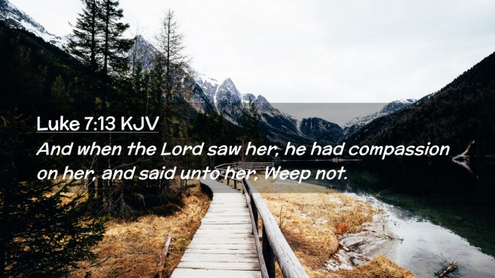 Picture 02 - Luke 7:13 KJV Desktop Wallpaper - And when the Lord saw her, he had compassion on - Desktop Bible Verse Wallpaper