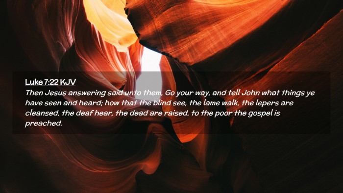 Picture 02 - Luke 7:22 KJV Desktop Wallpaper - Then Jesus answering said unto them, Go your way, - Desktop Bible Verse Wallpaper
